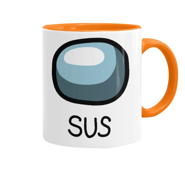 Among US SUS!!! — Mug colored orange, ceramic, 330ml