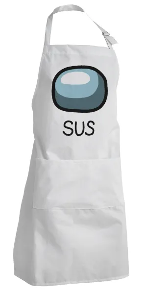 Among US SUS!!! — Adult Chef Apron (with sliders and 2 pockets)