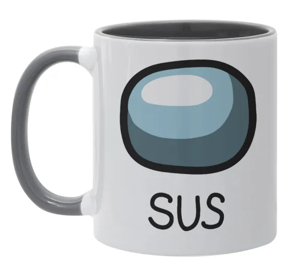 Among US SUS!!! — Mug colored grey, ceramic, 330ml