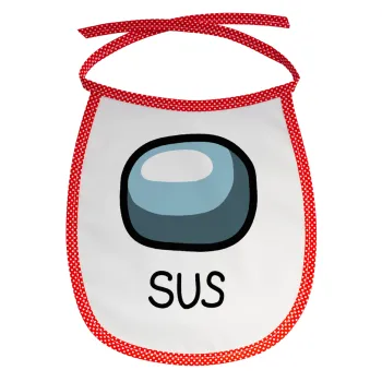 Among US SUS!!!, Σαλιάρα μωρού αλέκιαστη με κορδόνι Κόκκινη