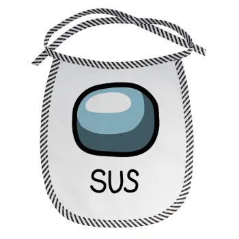 Among US SUS!!!, Σαλιάρα μωρού αλέκιαστη με κορδόνι Μαύρη