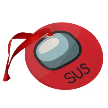 Among US SUS!!!, Christmas ornament glass 9cm