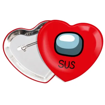 Among US SUS!!!, Κονκάρδα παραμάνα καρδιά (57x52mm)