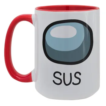 Among US SUS!!!, Κούπα Mega 15oz, κεραμική Κόκκινη, 450ml