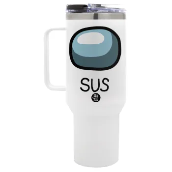 Among US SUS!!!, Mega Tumbler με καπάκι, διπλού τοιχώματος (θερμό) 1,2L