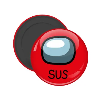 Among US SUS!!!, Μαγνητάκι ψυγείου στρογγυλό διάστασης 5cm