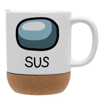 Among US SUS!!!, Κούπα, κεραμική με βάση φελού και καπάκι (ΜΑΤ), 330ml