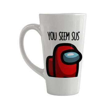 Among US, you seem sus, Κούπα κωνική Latte Μεγάλη, κεραμική, 450ml