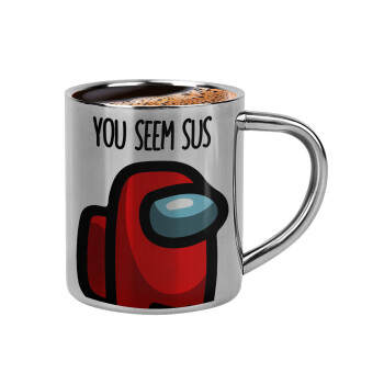 Among US, you seem sus, Κουπάκι μεταλλικό διπλού τοιχώματος για espresso (220ml)