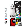 Soccer Metal mug thermos, double wall, 550ml
