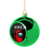 Green Christmas tree ornament ball 8cm
