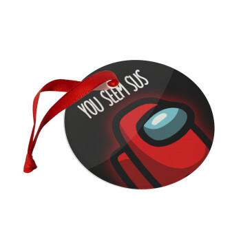 Among US, you seem sus, Christmas ornament glass 9cm