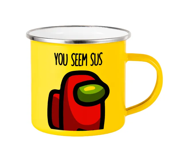 Among US — Yellow Enamel Metallic Cup 360ml