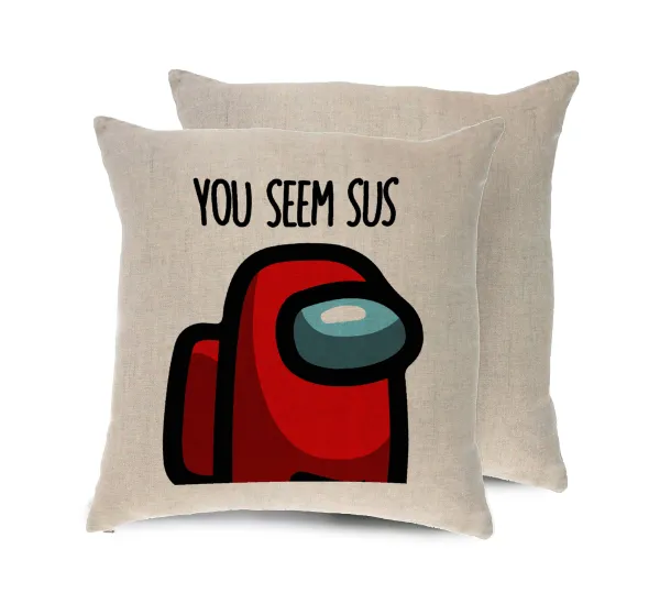 Among US — Linen sofa cushion, 40x40cm, filling included