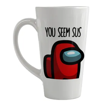 Among US, you seem sus, Κούπα κωνική Latte Μεγάλη, κεραμική, 450ml