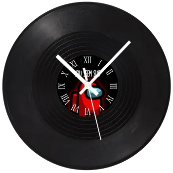 Among US, you seem sus, Ρολόι τοίχου Βινύλιο (30cm)