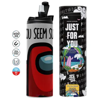 Among US, you seem sus, Tumbler stainless steel GREY 600ml