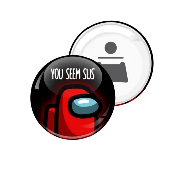 Among US, you seem sus, Μαγνητάκι και ανοιχτήρι μπύρας στρογγυλό διάστασης 5,9cm