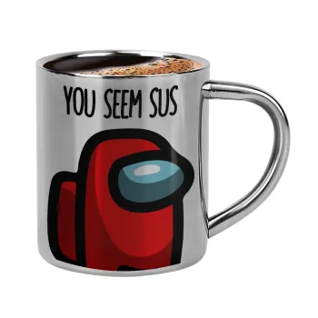 Among US, you seem sus, Κουπάκι μεταλλικό διπλού τοιχώματος για espresso (220ml)
