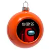 Orange Christmas tree ornament bauble 8cm