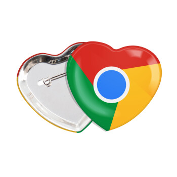 Chrome, Κονκάρδα παραμάνα καρδιά (57x52mm)