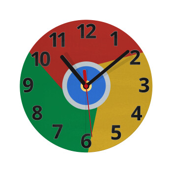 Chrome, Ρολόι τοίχου γυάλινο (20cm)