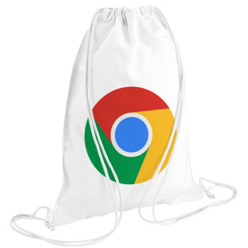 Chrome, Τσάντα πλάτης πουγκί GYMBAG λευκή (28x40cm)