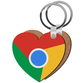 Chrome, Μπρελόκ Ξύλινο καρδιά MDF