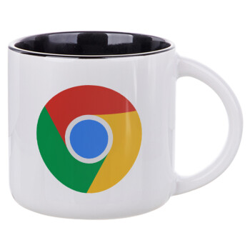 Chrome, Κούπα κεραμική 400ml Λευκή/Μαύρη