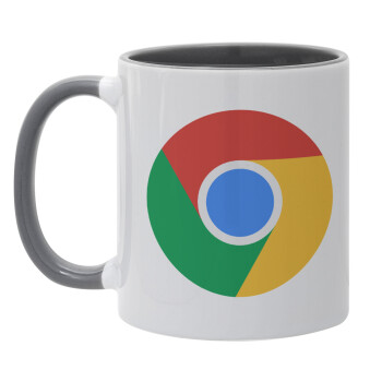 Chrome, Κούπα χρωματιστή γκρι, κεραμική, 330ml