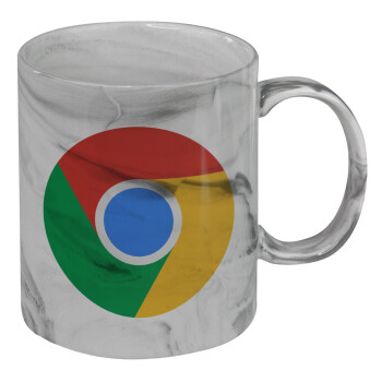 Chrome, Κούπα κεραμική, marble style (μάρμαρο), 330ml