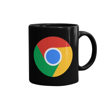 Chrome, Mug black, ceramic, 330ml