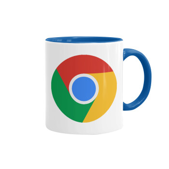 Chrome, Mug colored blue, ceramic, 330ml