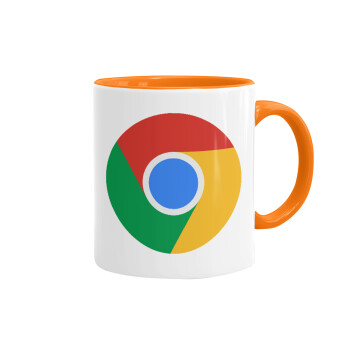 Chrome, Mug colored orange, ceramic, 330ml