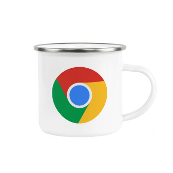 Chrome, Κούπα Μεταλλική εμαγιέ λευκη 360ml