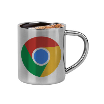 Chrome, Κουπάκι μεταλλικό διπλού τοιχώματος για espresso (220ml)