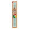Easter Set, wooden keychain & aromatic flat Easter candle (30cm) (TURQUOISE)