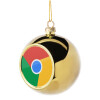 Golden Christmas tree ball ornament 8cm