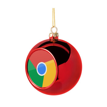 Chrome, Χριστουγεννιάτικη μπάλα δένδρου Κόκκινη 8cm
