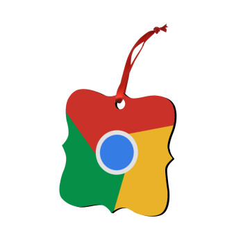 Chrome, Christmas ornament polygon wooden 7.5cm