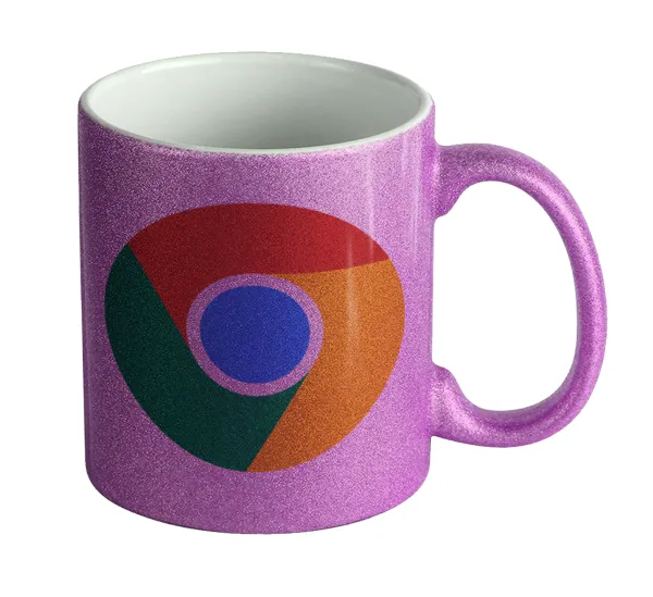 Chrome — Κούπα Μωβ Glitter που γυαλίζει, κεραμική, 330ml