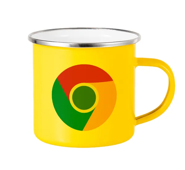 Chrome — Yellow Enamel Metallic Cup 360ml