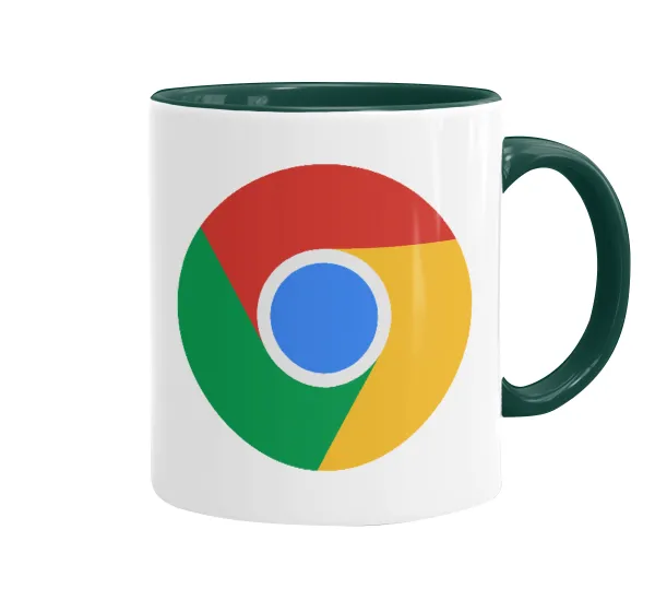 Chrome — Κούπα χρωματιστή πράσινη, κεραμική, 330ml