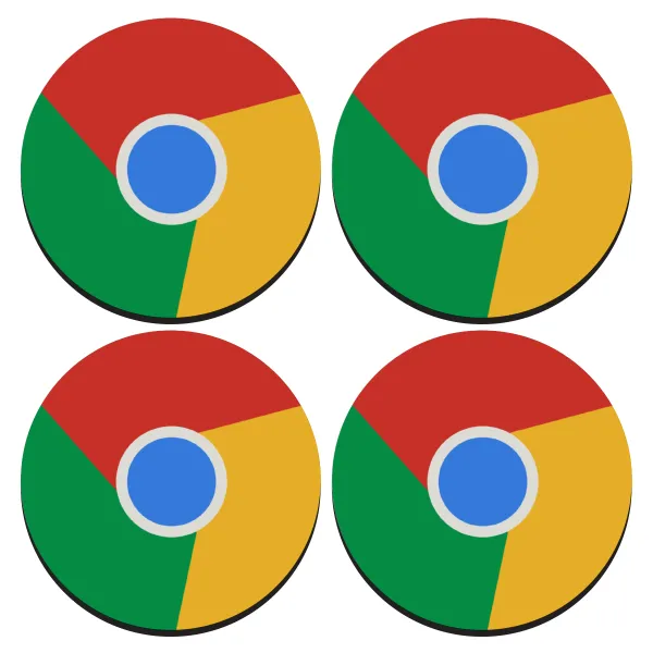 Chrome — ΣΕΤ 4 Σουβέρ ξύλινα στρογγυλά (9cm)