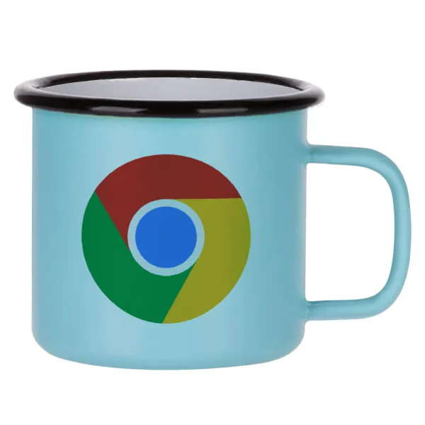 Chrome — Κούπα Μεταλλική εμαγιέ ΜΑΤ σιέλ 360ml