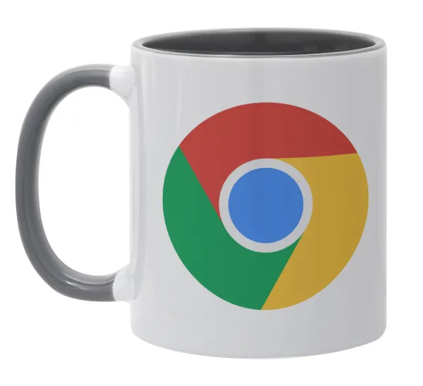 Chrome — Κούπα χρωματιστή γκρι, κεραμική, 330ml