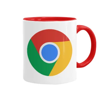 Chrome, Κούπα χρωματιστή κόκκινη, κεραμική, 330ml
