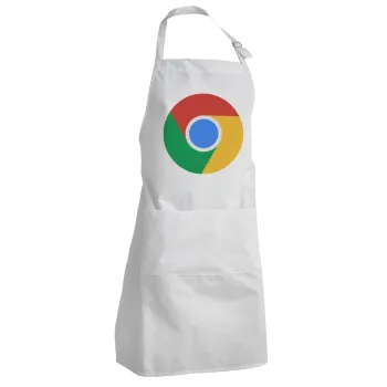 Chrome, Ποδιά Σεφ Ολόσωμη Ενήλικων (με ρυθμιστικά και 2 τσέπες)