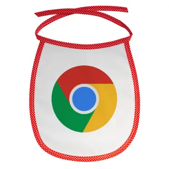 Chrome, Σαλιάρα μωρού αλέκιαστη με κορδόνι Κόκκινη