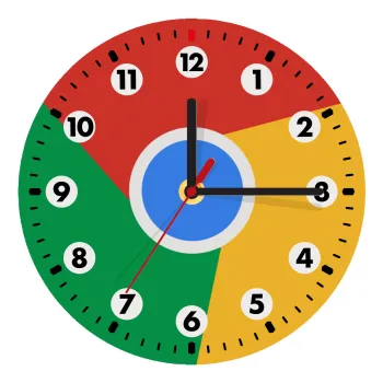 Chrome, Ρολόι τοίχου ξύλινο (20cm)